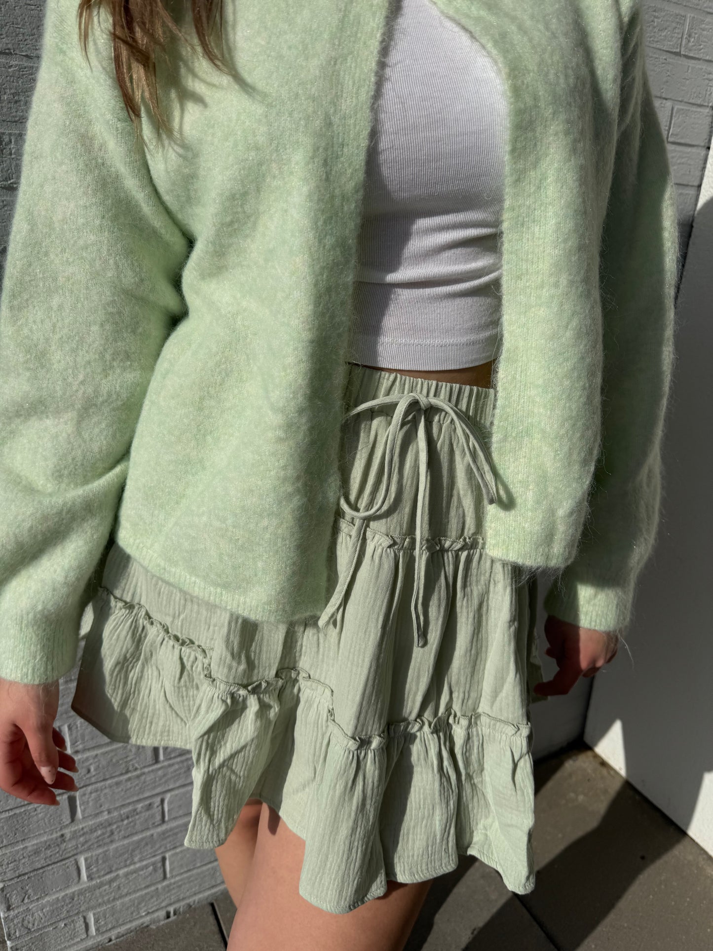 Baumwollrock matcha