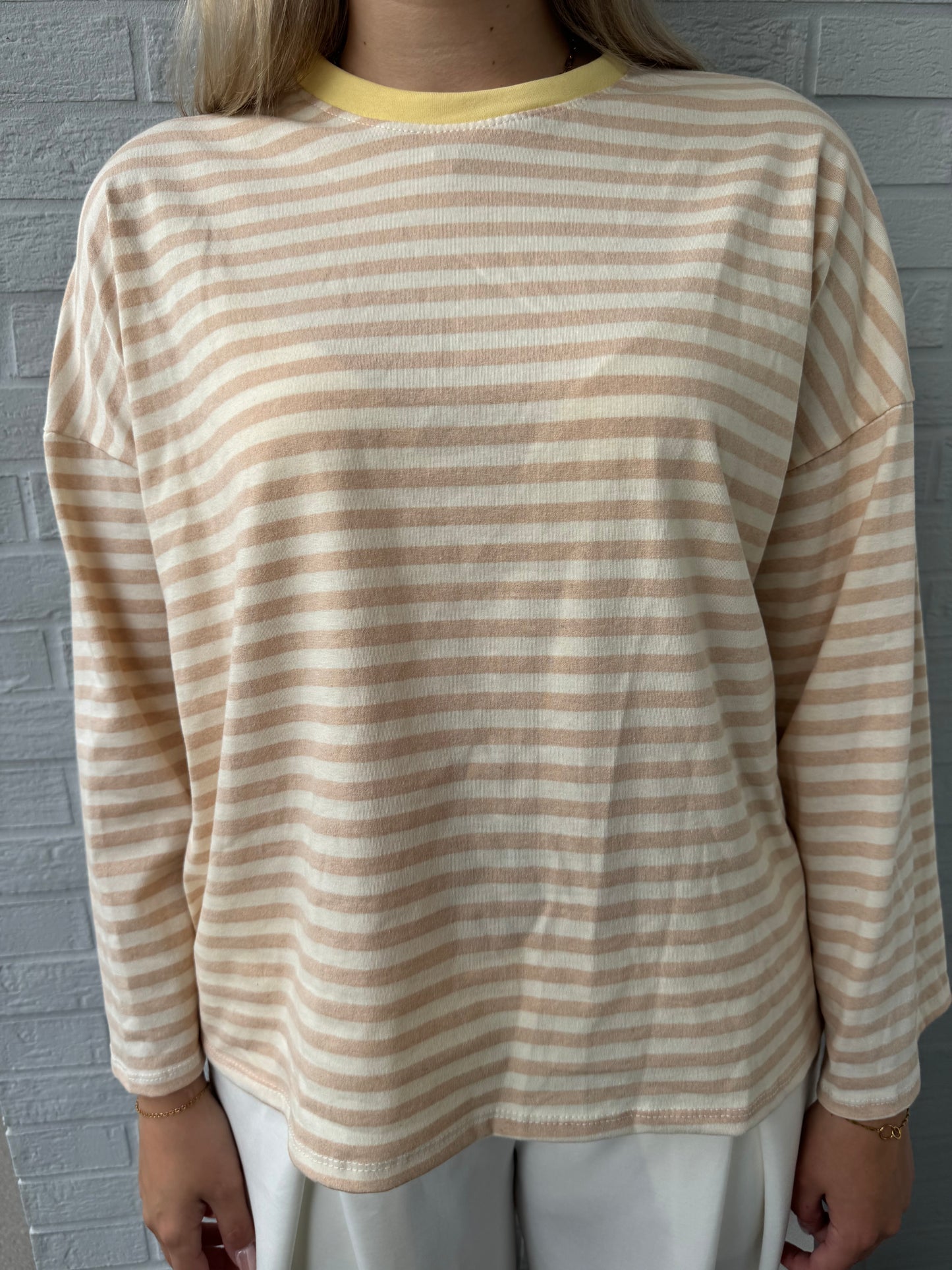 Shirt stripes beige