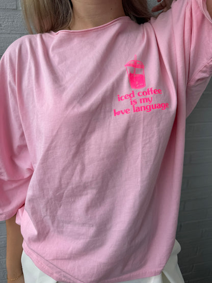 Tshirt Iced Coffee pink
