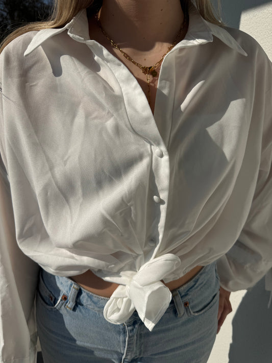 Crop Bluse weiß