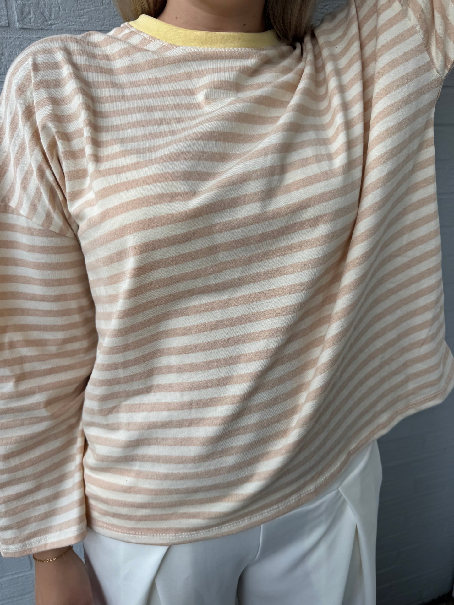 Shirt stripes beige
