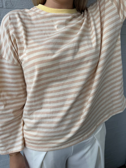 Shirt stripes beige