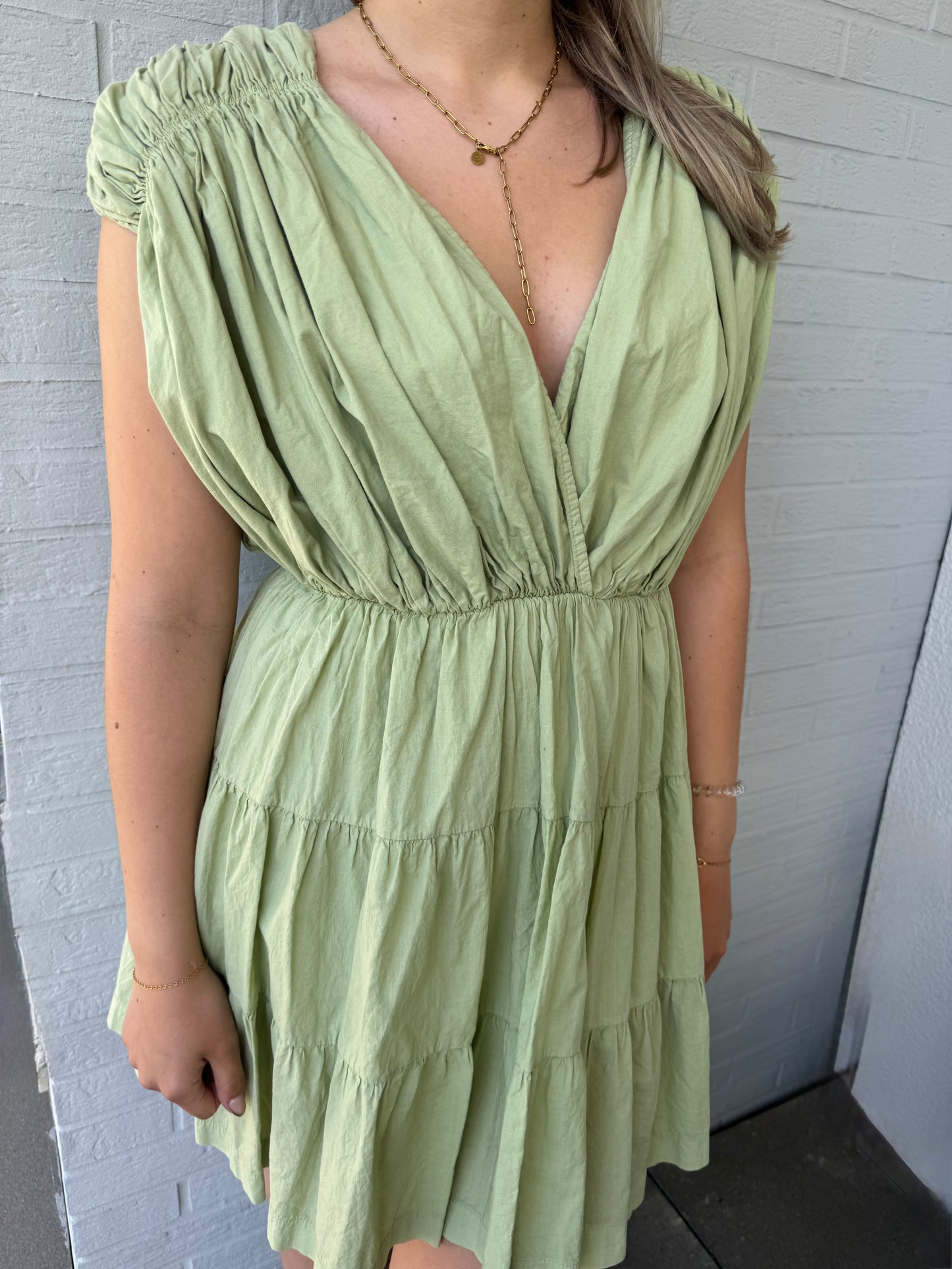 kurzes Kleid Pistazie