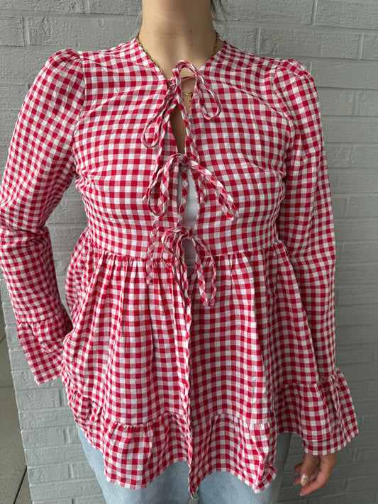 Bluse mit Karomuster