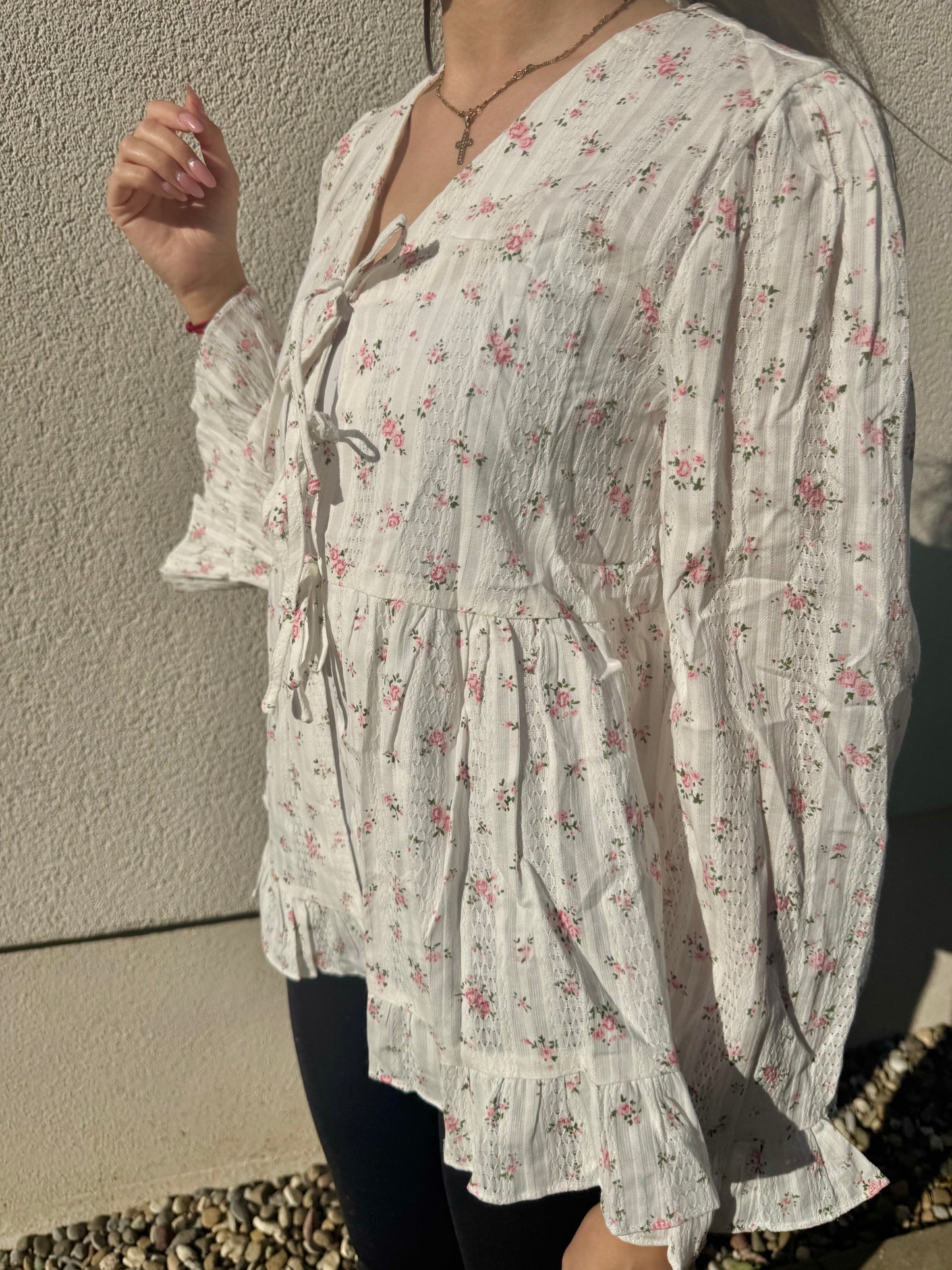Bluse Flora weiß