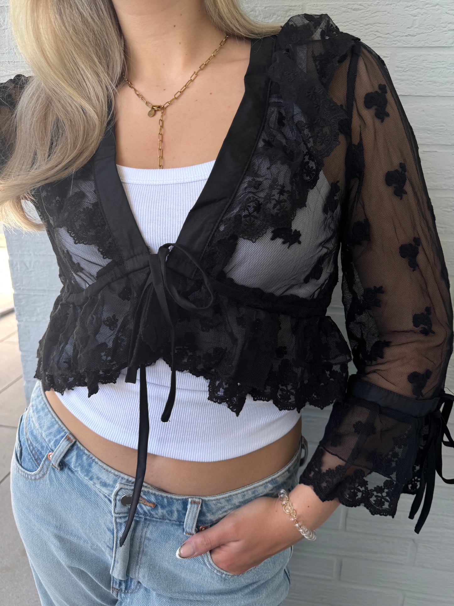 Bluse black elegance