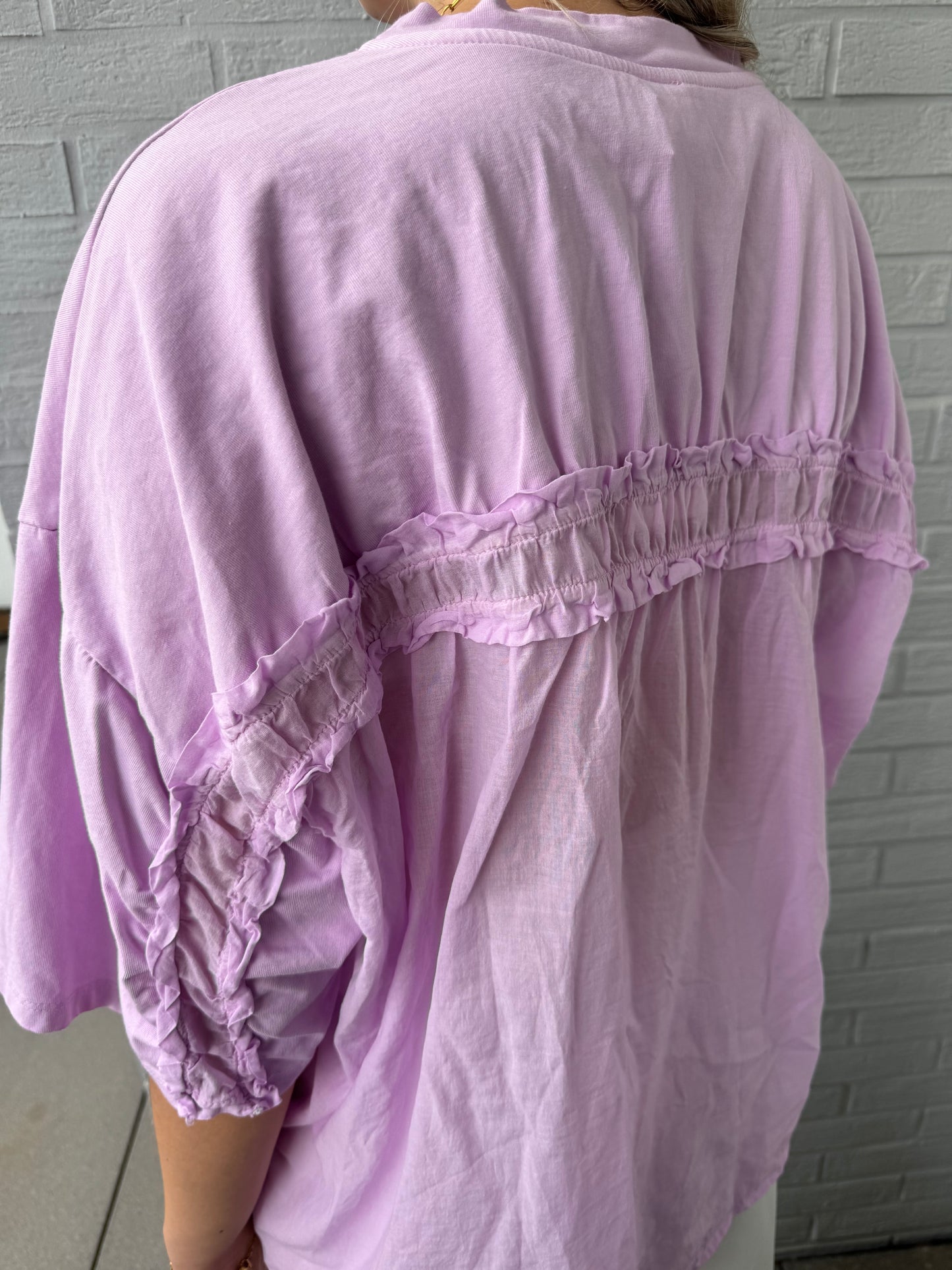 Lockeres Shirt mit halbtransparentem Rücken