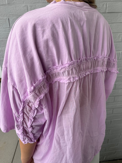 Lockeres Shirt mit halbtransparentem Rücken