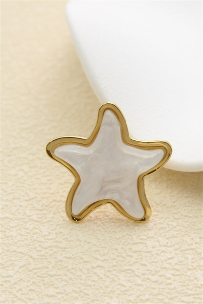 Perlenstern Ring gold